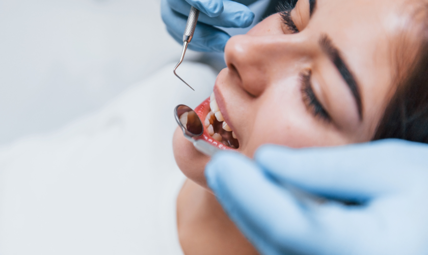 A patient having treatment for gum disease at Sparkill Dental, NY
